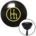 Newalthlete Yellow 4 Speed Shift Pattern - 4RDR Black Retro Shift Knob with M16 x 1.5 Insert Brody NE1349057